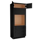 Craftsman Black Shaker Oven Cabinet 33"W x 84"H Largo - Buy Cabinets Today