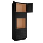 Craftsman Black Shaker Oven Cabinet 33"W x 96"H Largo - Buy Cabinets Today