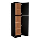 Craftsman Black Shaker Utility Cabinet 18"W x 84"H Largo - Buy Cabinets Today