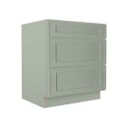 Craftsman Lily Green Shaker Drawer Base Cabinet 30" Largo - Buy Cabinets Today