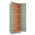 Craftsman Lily Green Shaker Utility Cabinet 30"W x 90"H Largo - Buy Cabinets Today