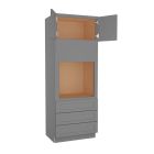 Grey Shaker Elite Oven Cabinet 33"W x 90"H Largo - Buy Cabinets Today
