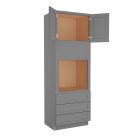 Grey Shaker Elite Oven Cabinet 33"W x 96"H Largo - Buy Cabinets Today
