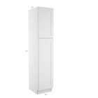 Colorado Shaker White Utility Cabinet 18"W x 90"H Largo - Buy Cabinets Today