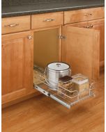 Single Pull-Out Basket in Chrome Wire - Fits Best in B18 Largo - Buy Cabinets Today