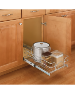 Single Pull-Out Basket in Chrome Wire - Fits Best in B21 Largo - Buy Cabinets Today