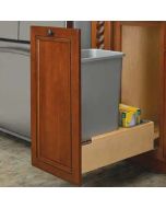 1- 50 Qt. Wood Bottom Mount Waste Container Kit w/Rev-A-Motion Slides - Fits Best in B18FHD Largo - Buy Cabinets Today
