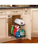 Removable Under-Sink Caddy With Chrome Basket- Fits Sink Base and Vanity Cabinets Largo - Buy Cabinets Today