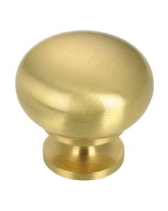 Satin Brass Contemporary Metal Knob 1-1/4 in Largo - Buy Cabinets Today