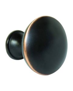 Oil-Rubbed Bronze Contemporary Metal Knob 1-1/8 in Largo - Buy Cabinets Today