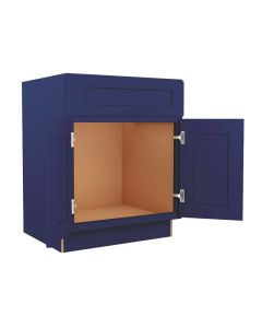 Navy Blue Shaker Vanity Sink Base Cabinet 27"W Largo - Buy Cabinets Today