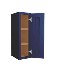 Navy Blue Shaker Wall Cabinet 9"W x 30"H Largo - Buy Cabinets Today