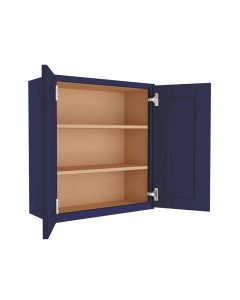 Navy Blue Shaker Wall Cabinet 27"W x 30"H Largo - Buy Cabinets Today
