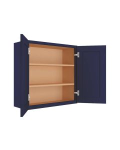 Navy Blue Shaker Wall Cabinet 30"W x 30"H Largo - Buy Cabinets Today