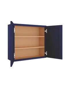 Navy Blue Shaker Wall Cabinet 33'W x 30"H Largo - Buy Cabinets Today