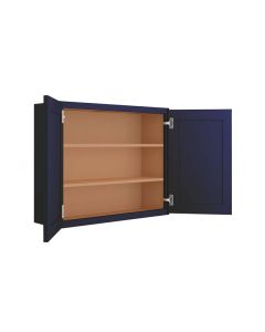 Navy Blue Shaker Wall Cabinet 36"W x 30"H Largo - Buy Cabinets Today