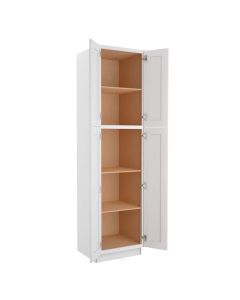 Craftsman White Shaker Utility Cabinet 24"W x 96"H Largo - Buy Cabinets Today