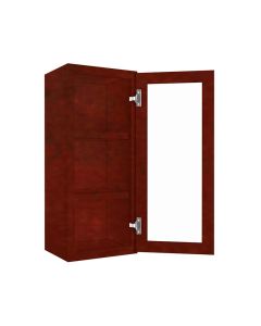 Wall Glass Door Cabinet with Finished Interior 15" x 36" Largo - Buy Cabinets Today