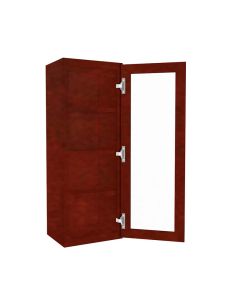 Wall Glass Door Cabinet with Finished Interior 15" x 42" Largo - Buy Cabinets Today