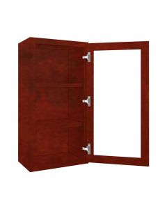 Wall Glass Door Cabinet with Finished Interior 18" x 36" Largo - Buy Cabinets Today
