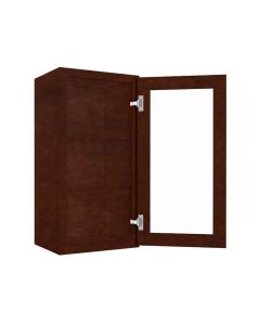 Wall Mullion Glass Door Cabinet with Finished Interior 15" x 30" Largo - Buy Cabinets Today