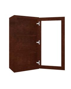 Wall Mullion Glass Door Cabinet with Finished Interior 18" x 36" Largo - Buy Cabinets Today