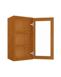 WM1530GDFI - Wall Glass Door Cabinet with Finished Interior 15" x 30" Largo - Buy Cabinets Today