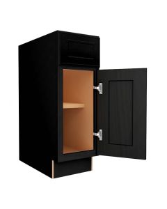 Craftsman Black Shaker Base Cabinet 12" Largo - Buy Cabinets Today