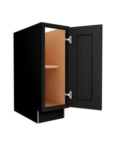 Craftsman Black Shaker Base Full Height Door Cabinet 12" Largo - Buy Cabinets Today
