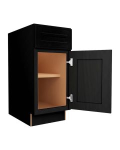 Craftsman Black Shaker Base Cabinet 15" Largo - Buy Cabinets Today