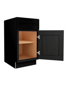 Craftsman Black Shaker Base Cabinet 18" Largo - Buy Cabinets Today