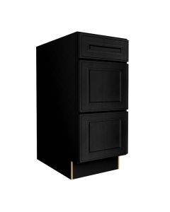 Craftsman Black Shaker Drawer Base Cabinet 15" Largo - Buy Cabinets Today