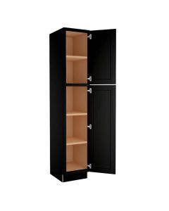 Craftsman Black Shaker Utility Cabinet 18"W x 96"H Largo - Buy Cabinets Today
