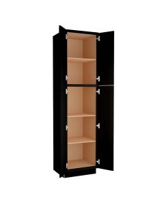 Craftsman Black Shaker Utility Cabinet 24"W x 90"H Largo - Buy Cabinets Today