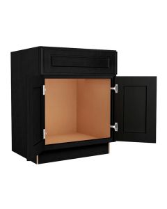 Craftsman Black Shaker Vanity Sink Base Cabinet 27" Largo - Buy Cabinets Today