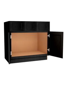 Craftsman Black Shaker Vanity Sink Base Cabinet with Drawers 42" Largo - Buy Cabinets Today
