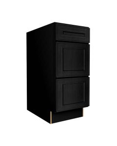 Craftsman Black Shaker Vanity Drawer Base Cabinet 12" Largo - Buy Cabinets Today