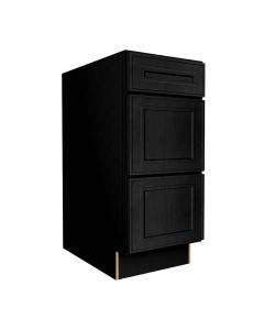Craftsman Black Shaker Vanity Drawer Base Cabinet 15" Largo - Buy Cabinets Today