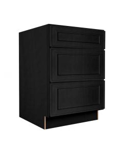 Craftsman Black Shaker Vanity Drawer Base Cabinet 24" Largo - Buy Cabinets Today