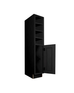 Craftsman Black Shaker Vanity Linen Utility Cabinet 18"W x 80"H Largo - Buy Cabinets Today