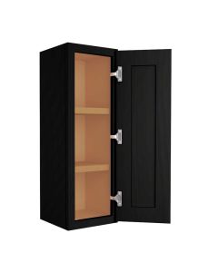 Craftsman Black Shaker Wall Cabinet 12" x 36" Largo - Buy Cabinets Today