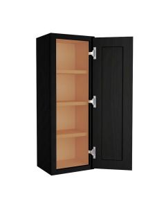 Craftsman Black Shaker Wall Cabinet 15" x 42" Largo - Buy Cabinets Today