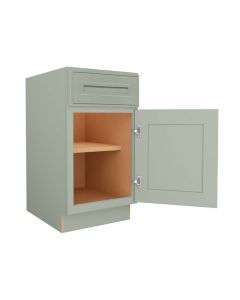 Craftsman Lily Green Shaker Base Cabinet 18" Largo - Buy Cabinets Today