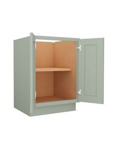 Craftsman Lily Green Shaker Base Full Height Door Cabinet 24" Largo - Buy Cabinets Today