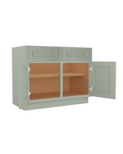 Craftsman Lily Green Shaker Sink Base Cabinet 42" Largo - Buy Cabinets Today