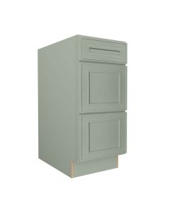 Craftsman Lily Green Shaker Drawer Base Cabinet 15" Largo - Buy Cabinets Today