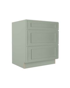 Craftsman Lily Green Shaker Drawer Base Cabinet 30" Largo - Buy Cabinets Today
