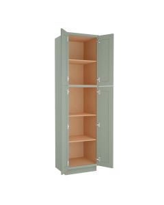 Craftsman Lily Green Shaker Utility Cabinet 24"W x 84"H Largo - Buy Cabinets Today