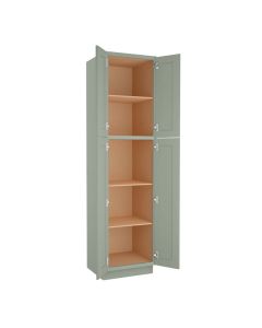 Craftsman Lily Green Shaker Utility Cabinet 24"W x 90"H Largo - Buy Cabinets Today