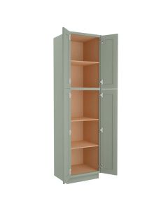 Craftsman Lily Green Shaker Utility Cabinet 24"W x 96"H Largo - Buy Cabinets Today